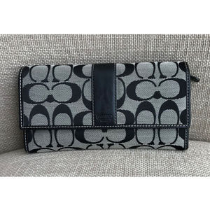 Coach Bags - Coach Signature Stripe Credit Card Snap Wallet Coach Bags - Coach Signature Stripe Credit Card Snap Wallet